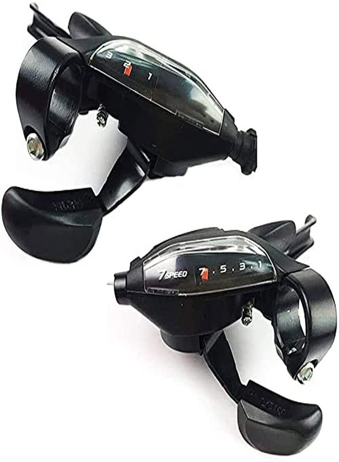 CYBIC 7x3 Speed Bicycle Gear Shifter, Black - Image 1