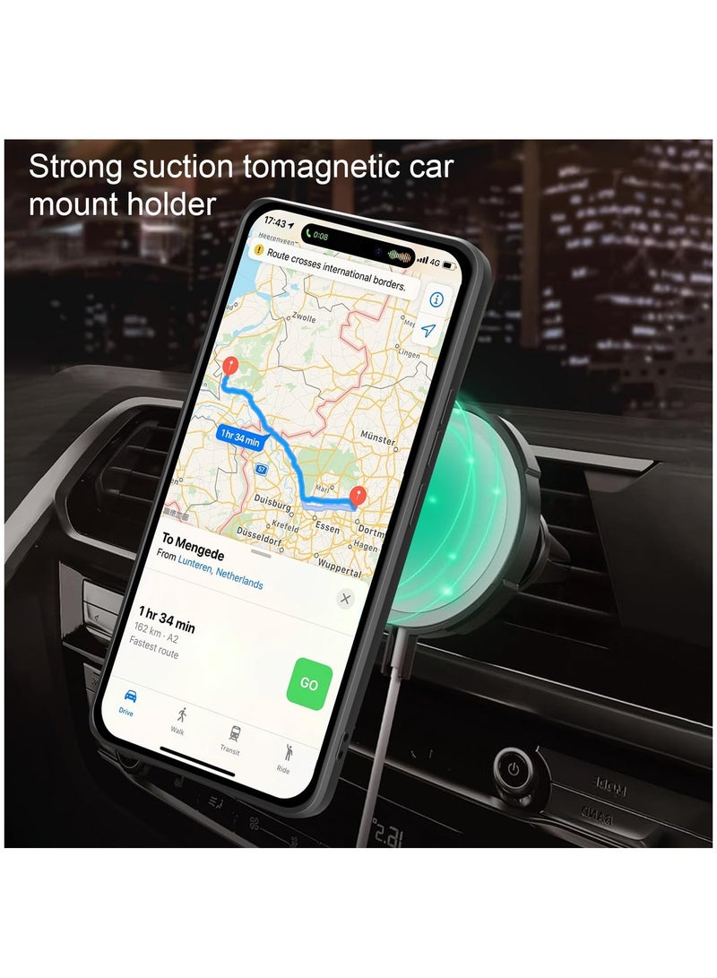 Phone Cover for Honor X9c 5G with Slide Camera Cover Drop Protective Phone Case with Magnetic Car Mount Holder - Image 2