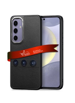 Wtech Lens Series TPU Silicone Leather Texture Case Cover For Samsung Galaxy S24+ / S24 Plus 5G 2024 Black  - Image 1