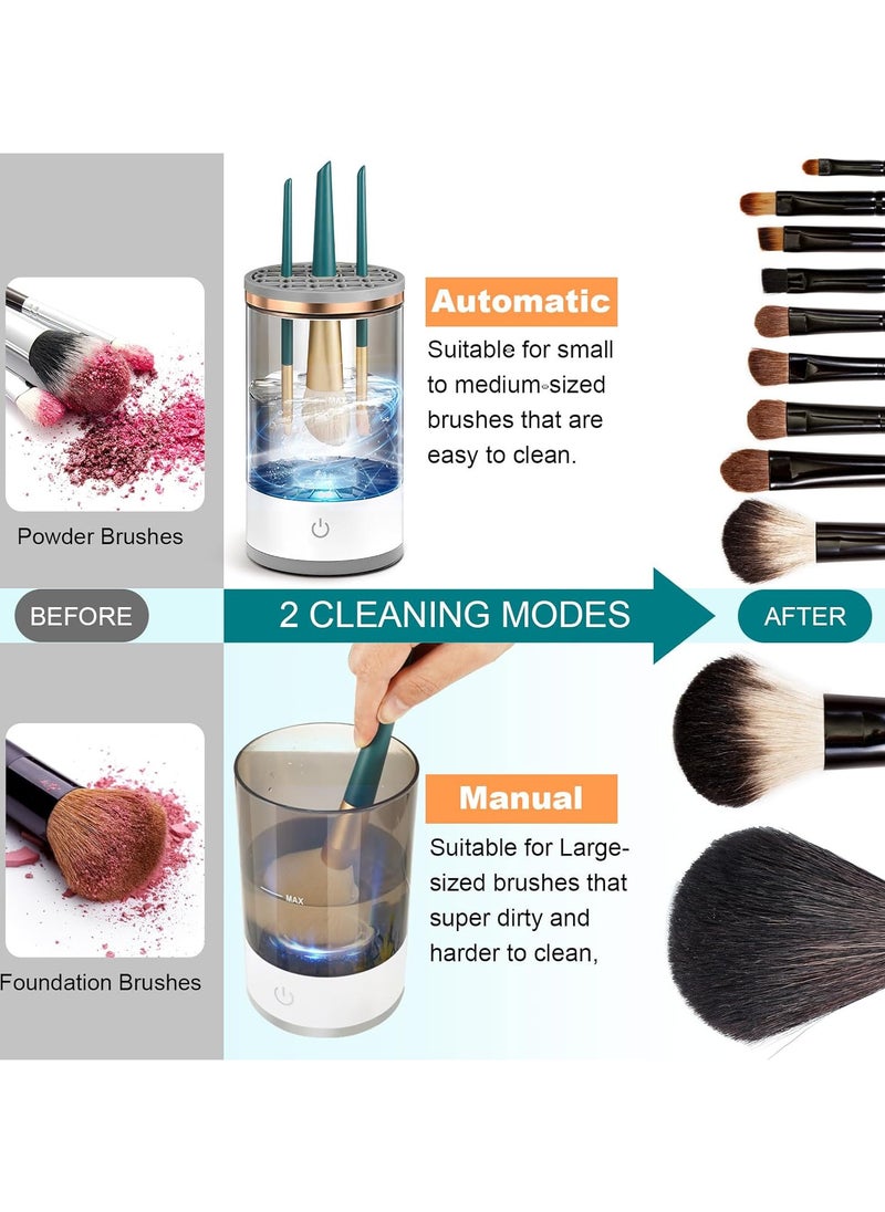 Generic Electric Makeup Brush Cleaner with Brush Clean Mat, One-Click Operation Automatic Cosmetic Brush Cleaner Makeup Brush Tools for All Size Beauty Makeup Brushes, Gift for Women Wife Friend  - Image 5