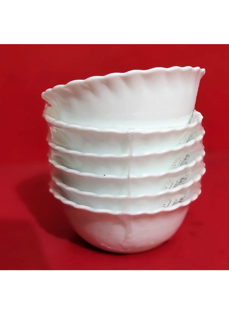 European Parma Series Opalware Dinner Set | 18 Pcs for Family of 6 | Soft Square Shape | Pure White, Micro & Dishwasher Safe