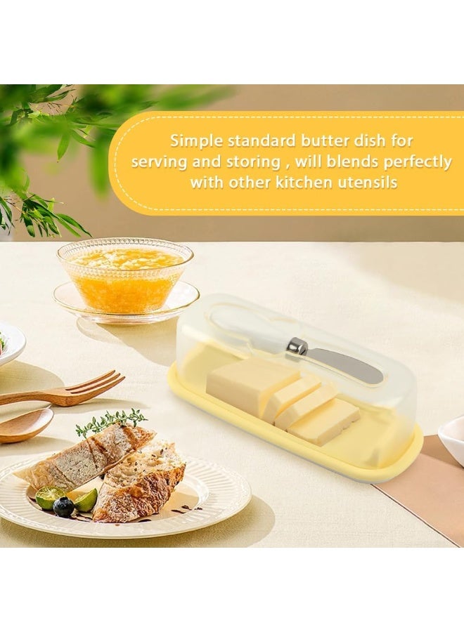 Tookie Butter Dish, Butter Dish with Lid and Stainless Steel Knife for Countertop, Dishwasher Safe Butter Keeper for Kitchen, Baking - Image 4