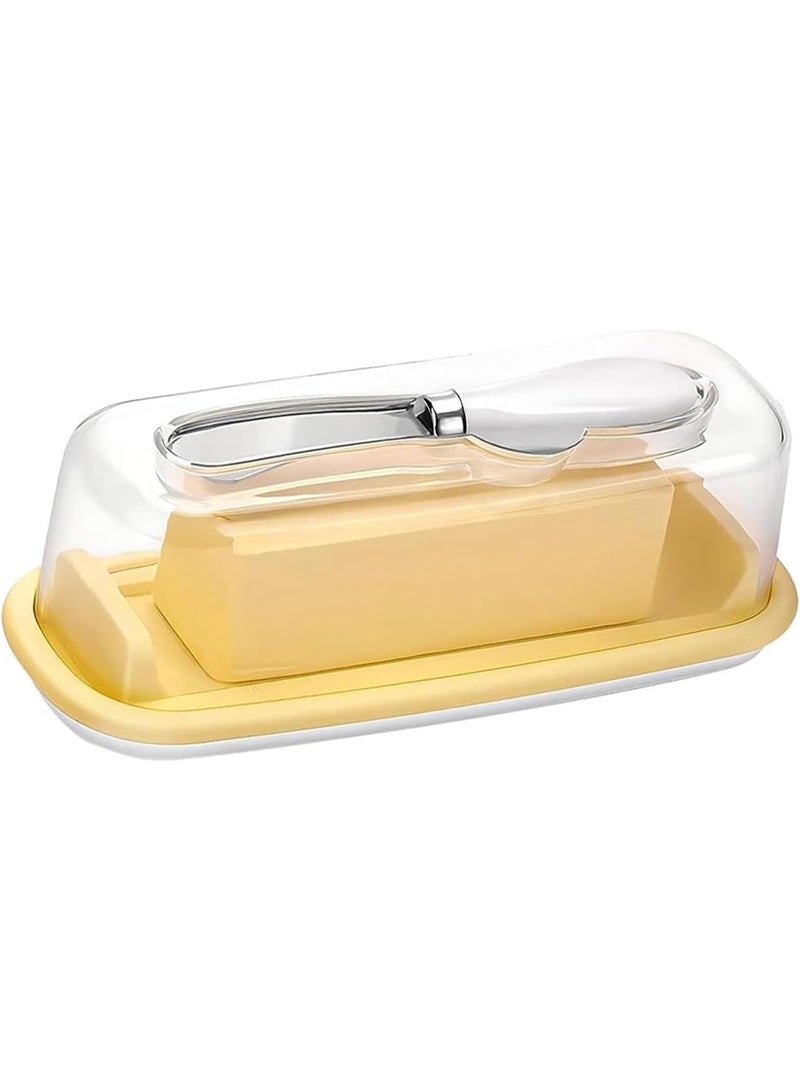 Tookie Butter Dish, Butter Dish with Lid and Stainless Steel Knife for Countertop, Dishwasher Safe Butter Keeper for Kitchen, Baking - Image 3