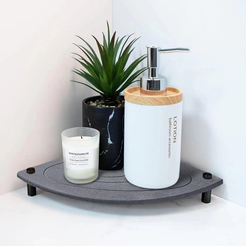 FOWSEEK Stone Drying Tray Diatomite Instant Dry Sink Organizer for Bathroom Kitchen Counter Water Absorbing Stone Tray for Sink Sponge Soap Holder Dispenser Fast Drying Sink Caddy - Image 2