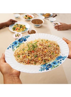 LARAH BY BOROSIL Larah by Borosil Pansy Fluted Series Opalware Dinner Set | 21 Pieces for Family of 6 | Microwave & Dishwasher Safe | Bone-Ash Free | Crockery Set for Dining & Gifting | Plates & Bowls | White  - Image 5