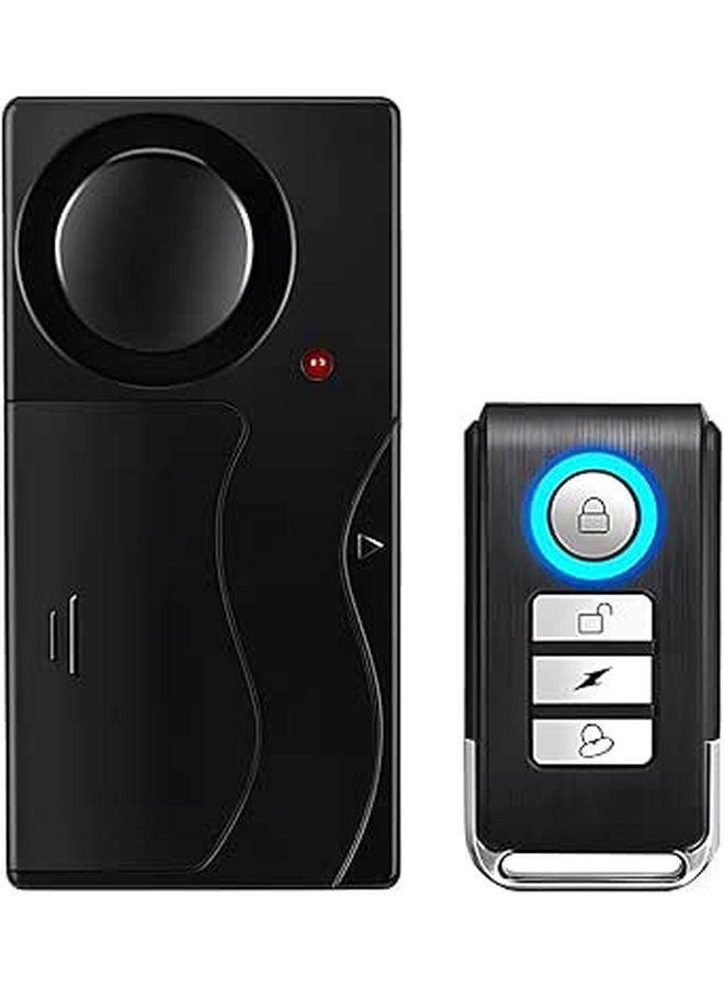 Wireless Car Alarm With Vibration Sensor 110dB Loud Alert Red LED Light 3.4x1.9x1.6 Inch - Image 1