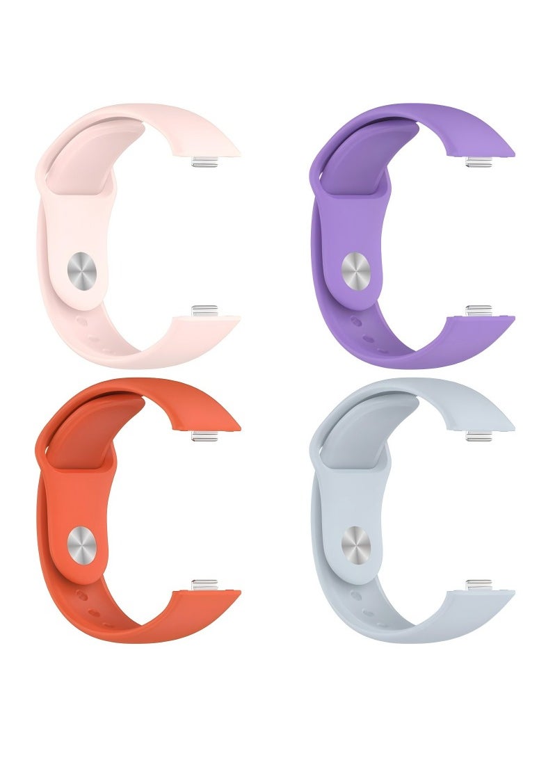 HW 4PCS compatible with Huawei Watch Fit 3 reverse buckle silicone strap/buckle strap  - Image 1