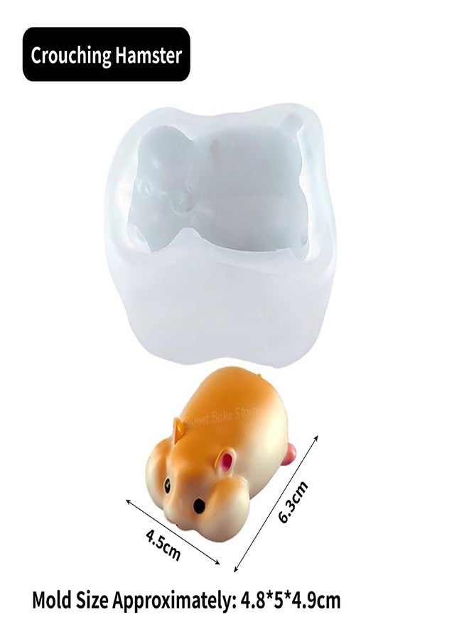 bingxqiso 2PCS 3D Cute Hamster Silicone Ice Cream Chocolate Jelly Pudding Cake Baking Decoration Mould Kitchen Accessories - Image 3