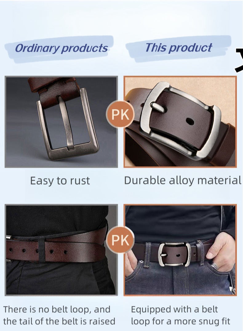 Genuine Leather Belt,Men Casual Belt  - Image 4