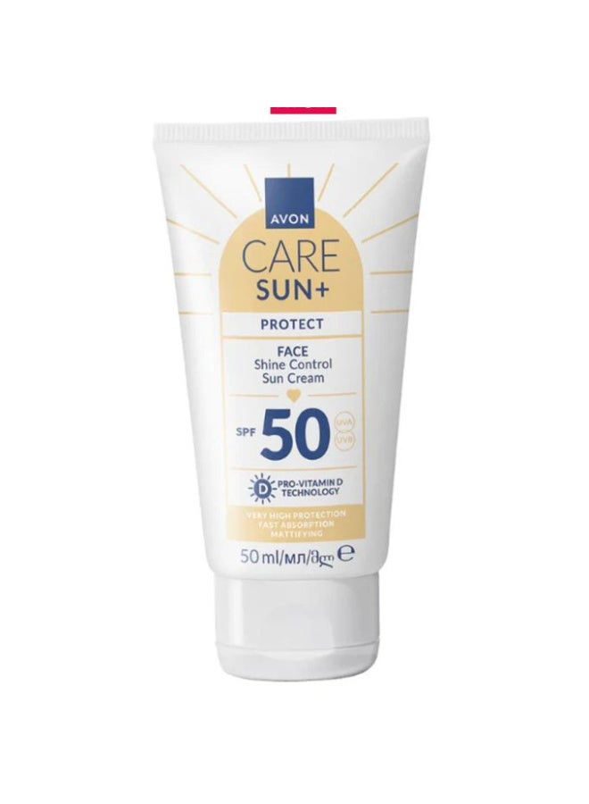 آفون Avon Care Care Sun+ Shine Control Moisturizing Face Sun Cream SPF50 - Image 1