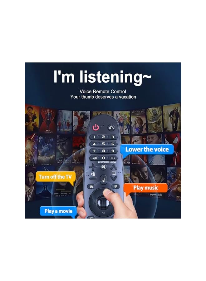 ELTRAZONE Magic Voice Remote fit for LG Smart TV Magic Remote Control Replacement AN-MR20GA AN-MR19BA, with Pointer and Voice Function - Image 5