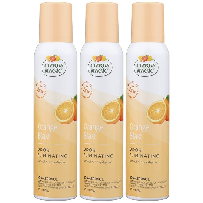 Citrus Magic Natural Odor Eliminator Air Freshener Spray for Home, Orange Blast, 3-Ounce, Pack of 3 - Image 1