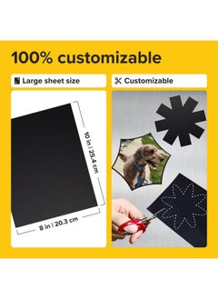 X-bet MAGNET X-bet MAGNET Magnetic Sheets with Adhesive Backing - 5 PCs Each 8” x 10” - Flexible Magnet Sheets with Self Adhesive - Sticky Magnetic Paper for Photo and Picture Magnets - Craft Magnet Stickers  - Image 3