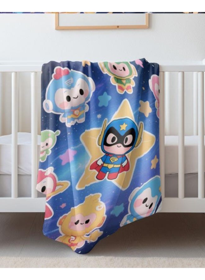 general Baby and children's cartoon flannel thin blanket (warm and comfortable, suitable for sleep, game use) 70cm*100cm - Image 3