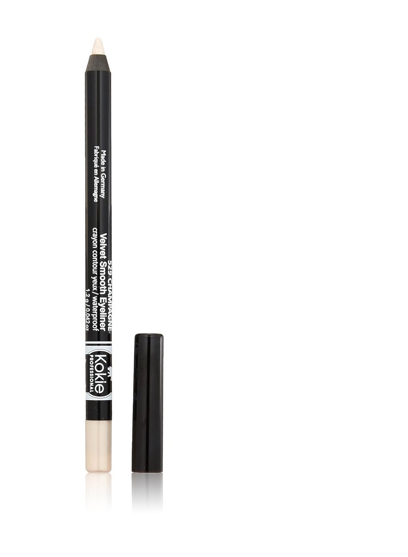 Kokie Cosmetics Waterproof Velvet Smooth Eyeliner Pencil, Champagne, 0.042 Ounce