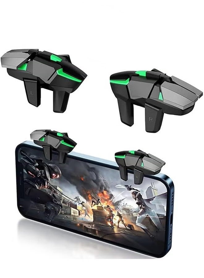 Sthxyfaith Mobile Game Controller Trigger, PUBG Accessories 6 Finger Trigger, High Sensitivity and 4 Metal on, Non-slip and Human Body Design - Image 1