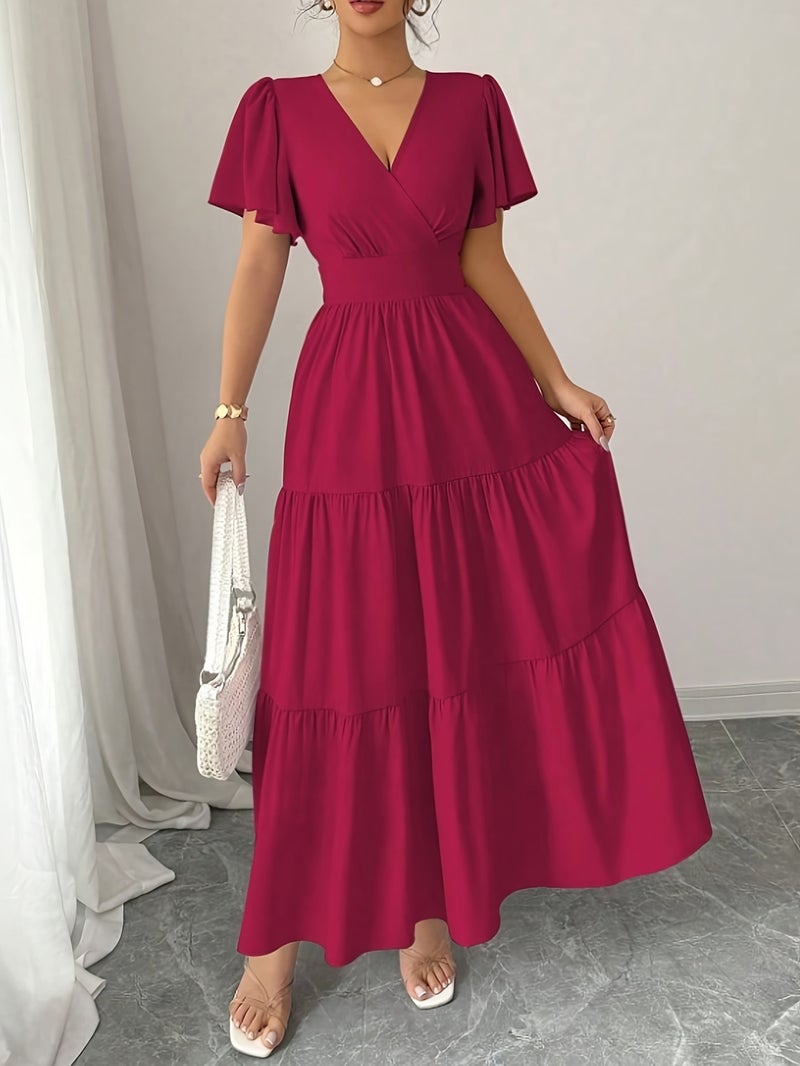 New High-Quality Elegant Slim-Fit Short Sleeve Dress for Spring\u002FSummer - Image 5