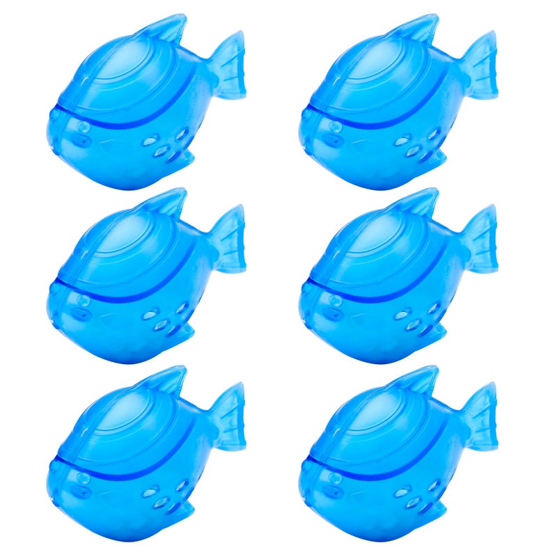 Funmit 6 Pack Universal Humidifier Cleaner Fish Compatible with Almost All Humidifiers and Fish Tanks Purifies Water Prevents Hard Water BuildUp Reduces Scale Blue