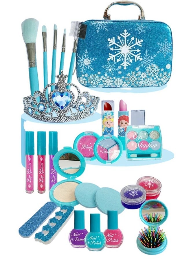 NIBEMINENT Kids Makeup Kit for Girls, Unicorn Makeup Set, Real Washable Make up Kit for Little Girl Princess Toddler Makeup for Kid Birthday Gifts Unicorn Toys for Girls - Image 1