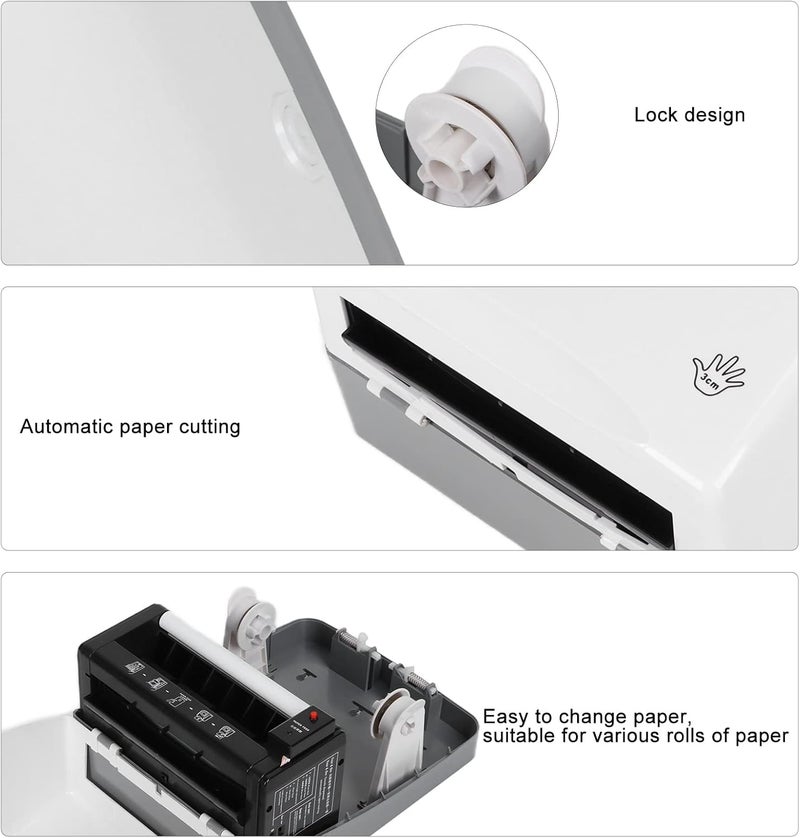 klarako Automated Paper Towel Dispenser, Toilet Tissue Dispensers for Home or Commercial, Wall Mounted Bathroom Tissue Box Holder, Touchless Paper Towel Dispensers Holder for Hotel Food Service Facilities - Image 5
