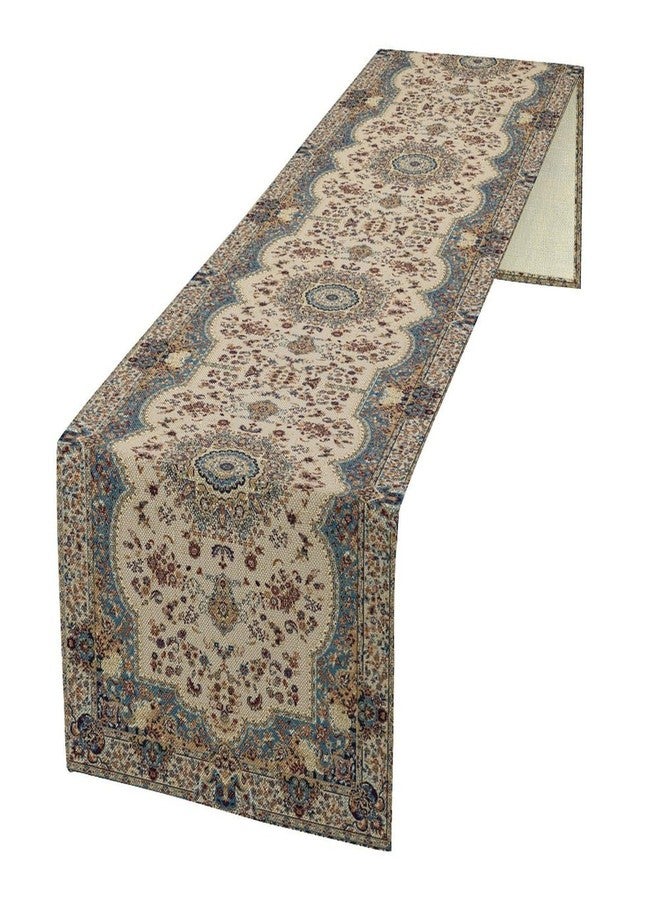 Fblifil Boho Vintage French Table Runner,Retro Flower Rustic Country Style Floral Print Pattern for Home Kitchen Table Decor Dining Coffee Room Garden Party Decor 13x60in - Image 1