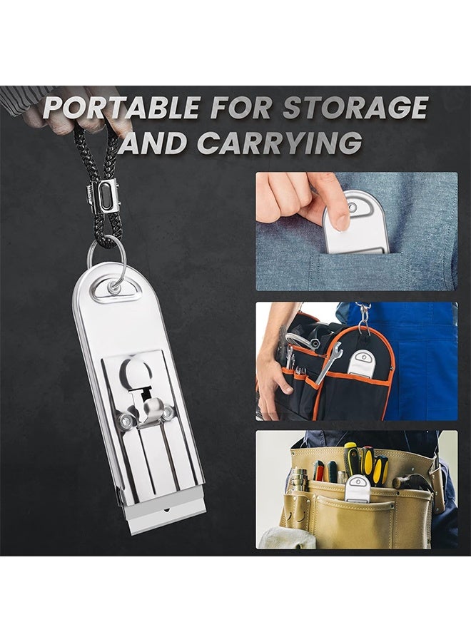 Razor Blade Scraper Tool Set, 1-Piece with 5 Replacement Blades - Window Cleaner, Glass Cooktop Tool, Paint Remover, Car Decal, Sticker, and Glue Remover (Silver) - Image 5