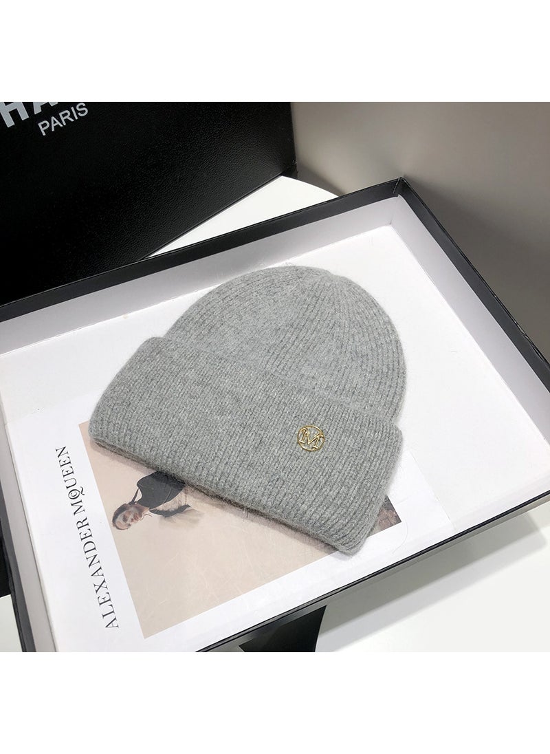 Generic - Autumn and winter new rabbit fur hat children solid color casual wool hat thickened warm ear protection cold knitted hat men wholesale Pink - Image 1