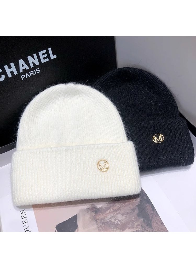 Generic - Autumn and winter new rabbit fur hat children solid color casual wool hat thickened warm ear protection cold knitted hat men wholesale Pink - Image 1