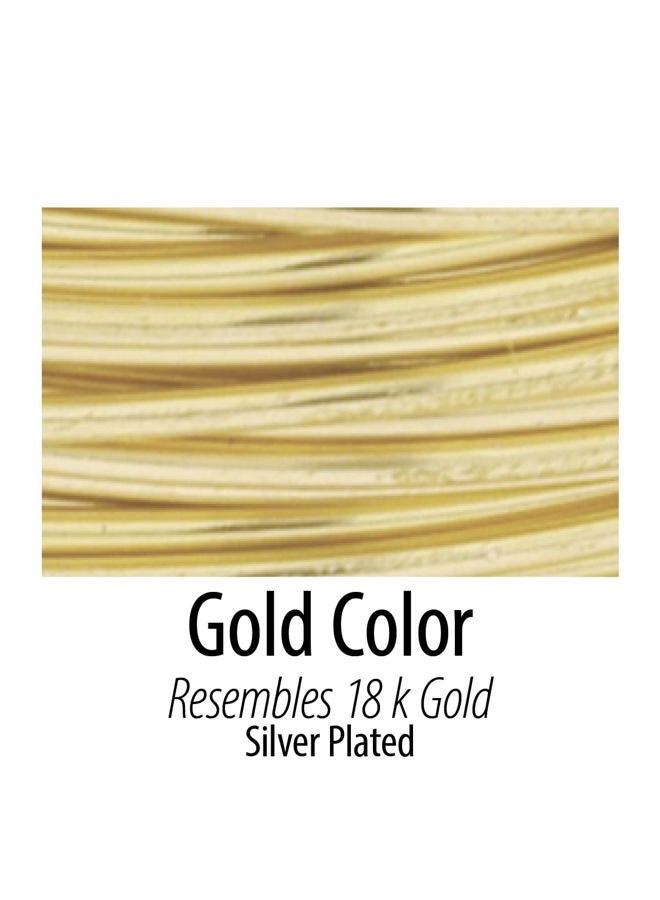 Artistic Wire , 18 Gauge / 1.0 mm Silver Plated Tarnish Resistant Colored Copper Craft Wire, Gold Color, 20 ft / 6.1 m - Image 2