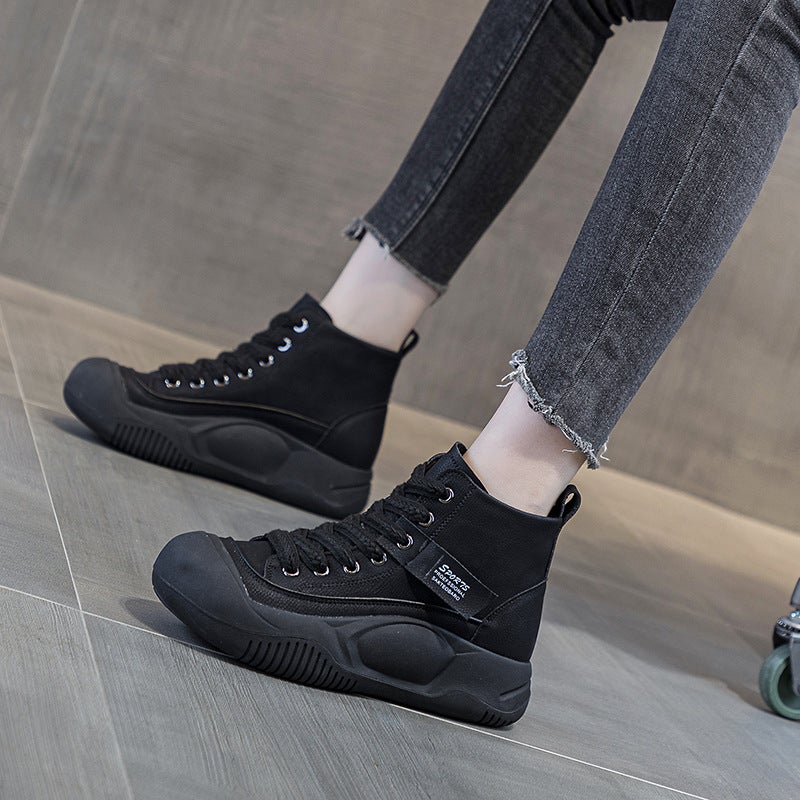 Martin Boots for Women, 2026 Autumn New Style, Trendy Thick-Soled Height-Increasing Short Boots, High-Top Casual Shoes, Retro British Style - Image 5