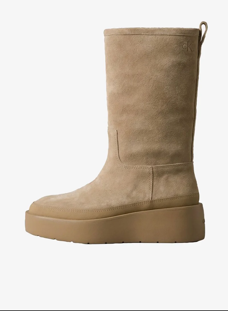 Calvin Klein Suede Water Repellent Platform Boots