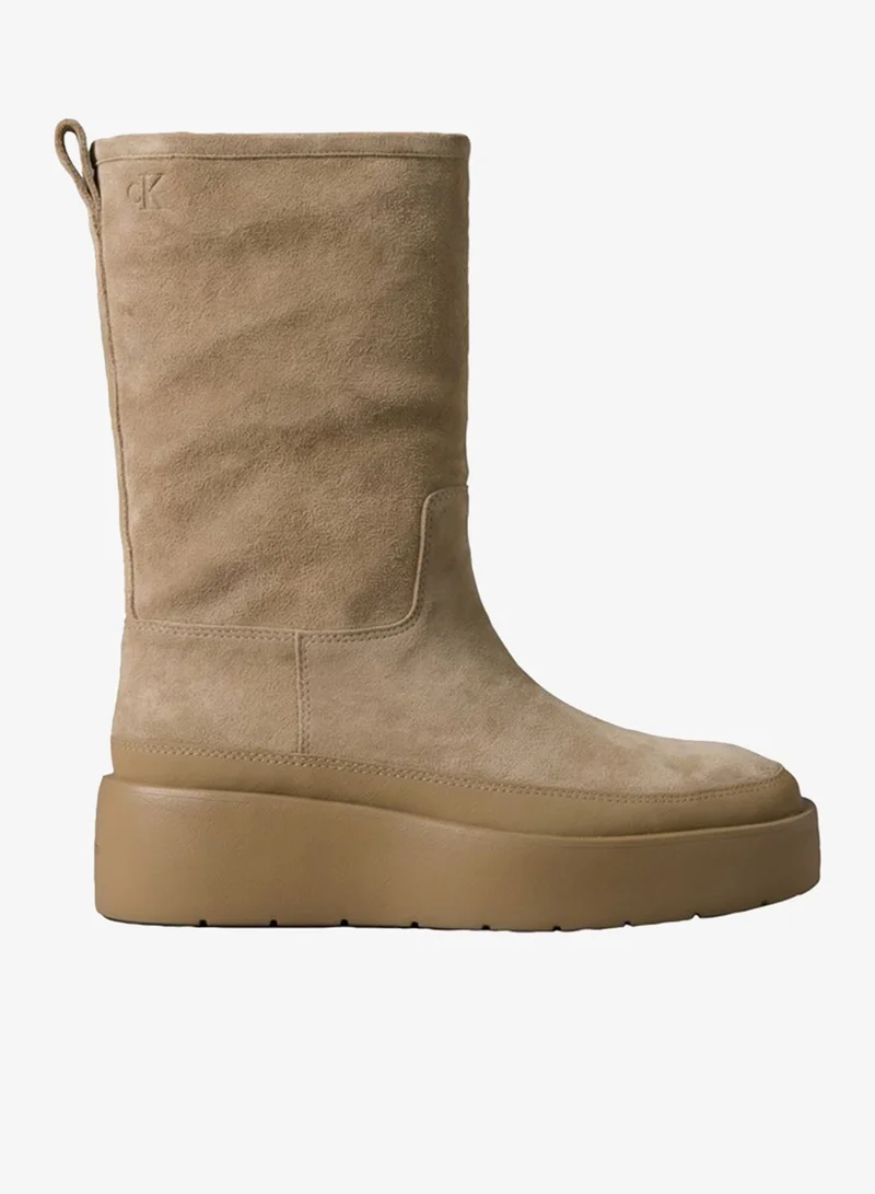 Calvin Klein Suede Water Repellent Platform Boots