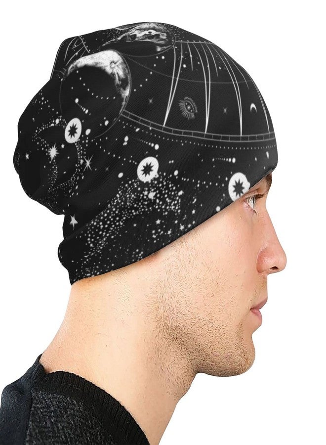 MOLIAN Sun and Moon Black and White Beanies Thin Bonnet Cap Casual Skull Cap for Jogging Cycling - Image 4