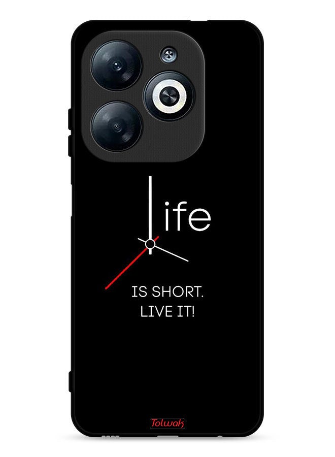 Tolwak Infinix Smart 8 4G Protective Case Cover Life Is Short Live It - Image 1