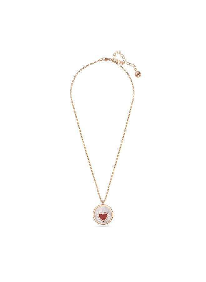 POLICE DT Rose Gold Plated Stainless Steel Pendant Necklace for Women - Image 1