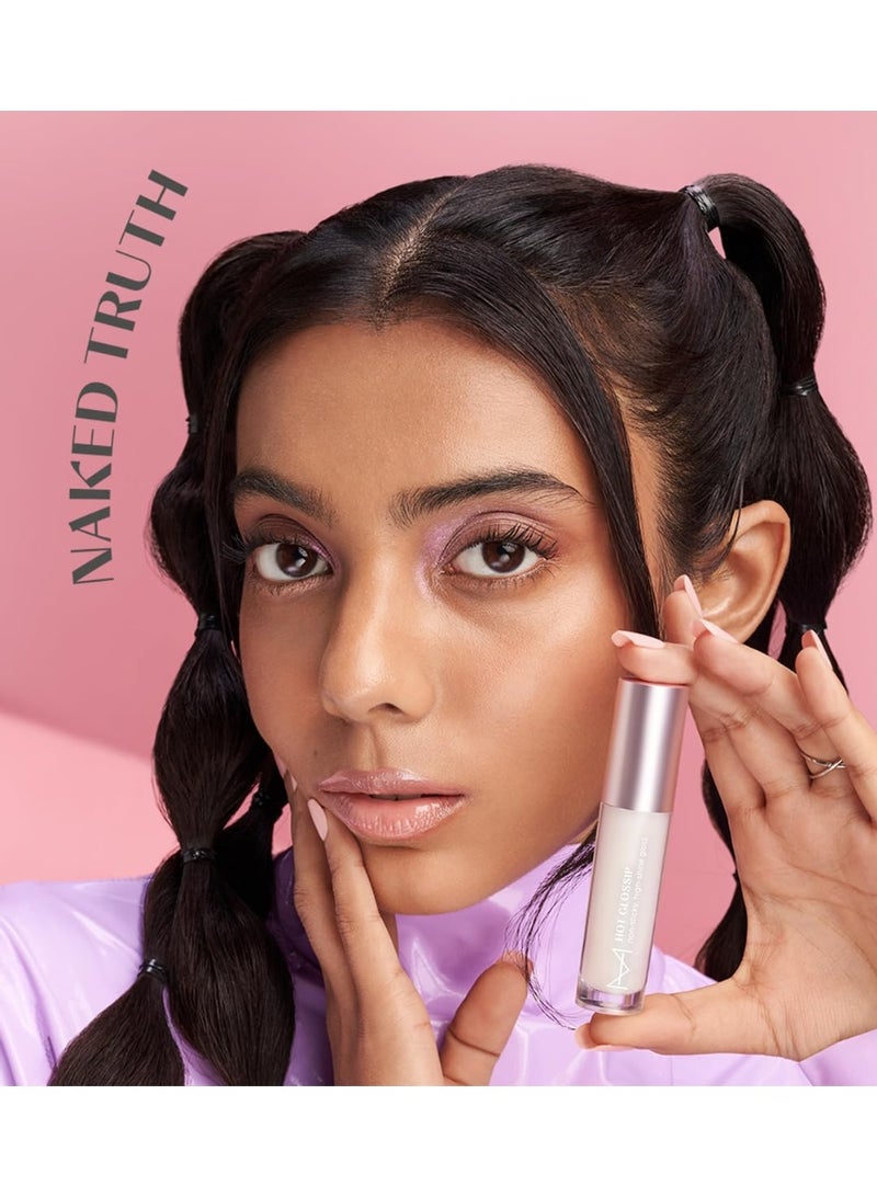 House Of Makeup Non-sticky gloss | High-shine lip gloss for pigmented lips | Lip gloss with hyaluronic acid | Zero stickiness (Naked Truth) 4.7g - Image 3