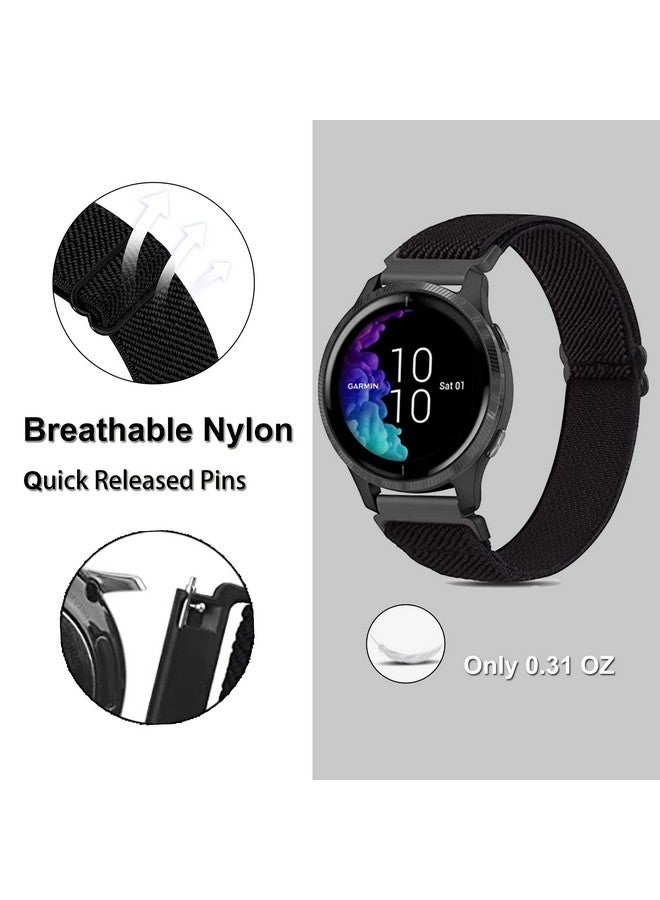 YEEJOK Compatible For Fossil Gen 6/5E 44Mm Bands Nylon, 22Mm Stretchy Solo Loop Sport Elastic Braided Wristbands For Fossil Men'S Gen 5Lte/Carlyle Garrett/Women'S Julianna/Gen 4 Explorist Hr-3 Pack - Image 3