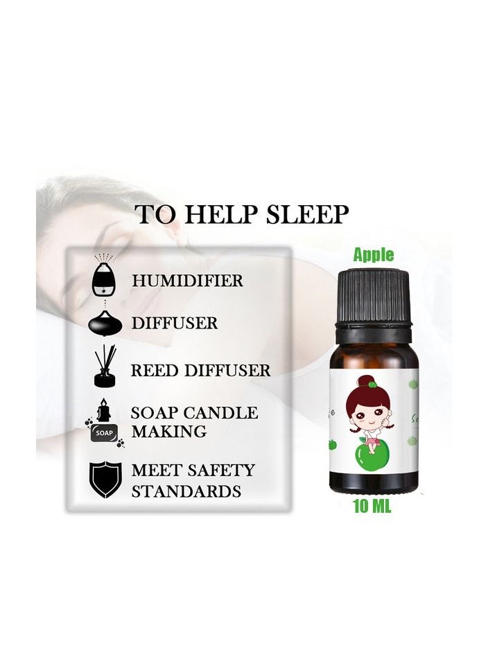 Generic 1-Piece 10ML Essential Oil For Air Humidifier,Flavors Aroma Diffuser Natural Plant Oil,Plant Fragrance Use For Air Fresh or Relieve Stress,Fragrance Apple  - Image 2
