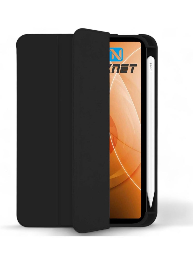 متوافق مع أجهزة هواوي ميت باد 11.5 بوصة 2023 / ميت باد إير 11.5 بوصة، غطاء تابلت ثلاثي الطي مصنوع من الجلد الصناعي الذكي المغناطيسي النحيف (أسود) - Image 4