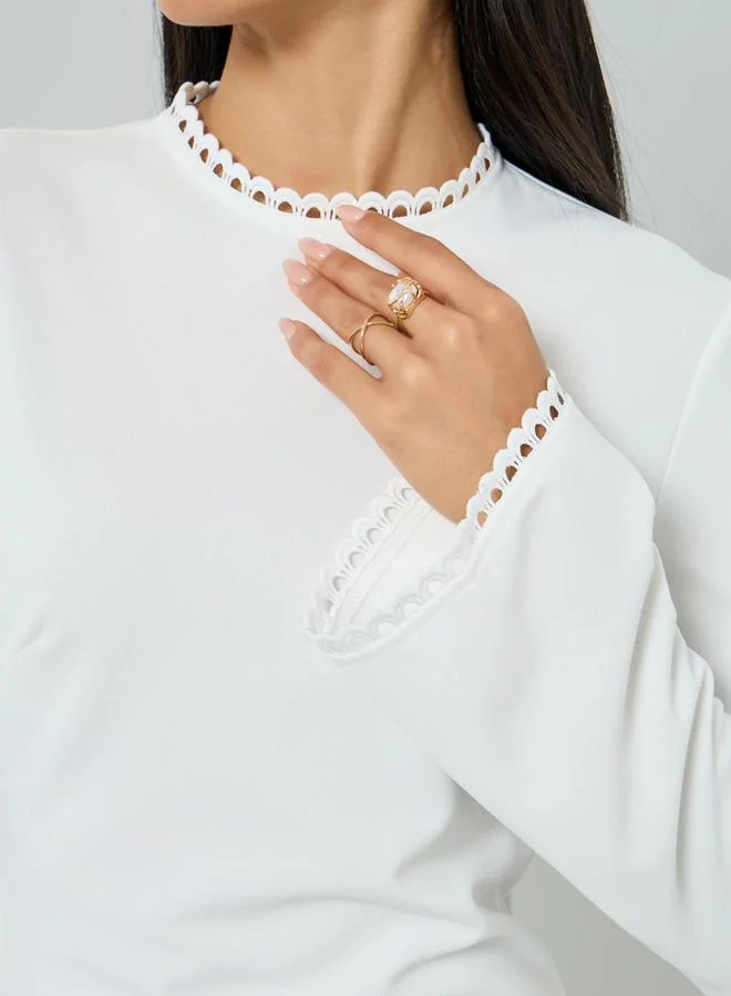 Take Two  White Maxi Dress with Cape Overlay for Women | Best Price UAE