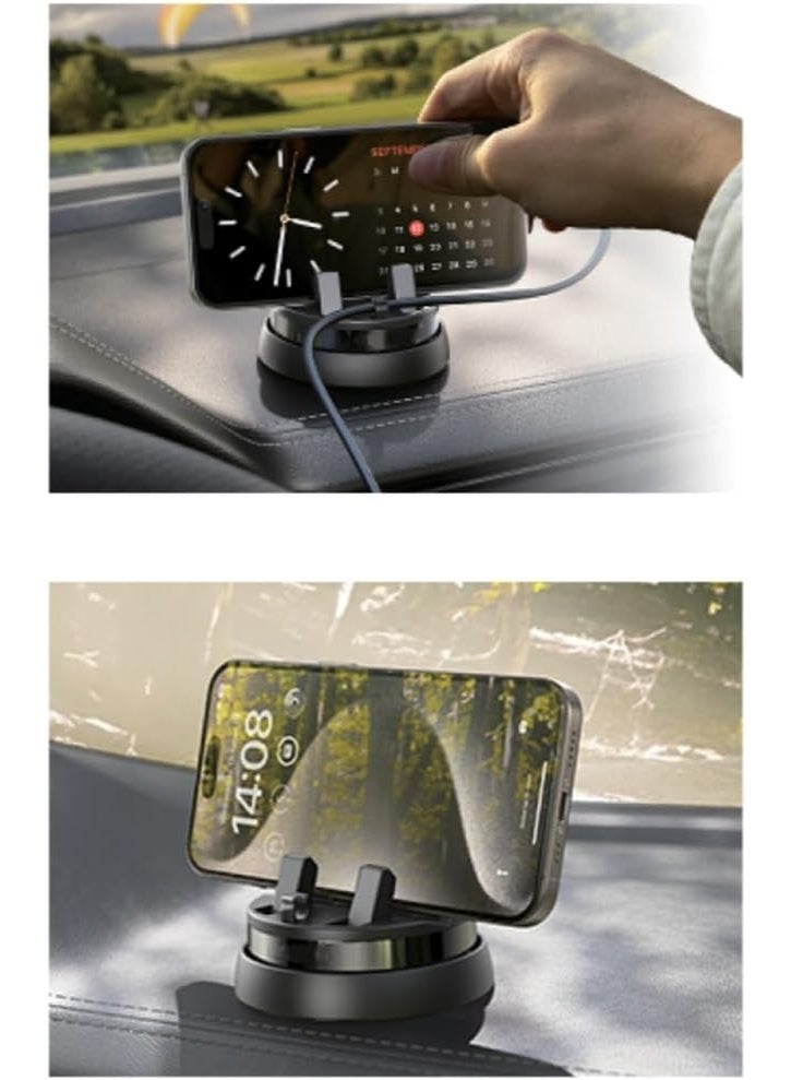 7MD Car Phone Mount Holder, Heat Resistant Nano Glue Dashboard and Windshield Mobile Stand, Universal Adjustable 360° Rotation Phone Holder with Automatic Locking, Secure Fit for All Smartphones - Image 4
