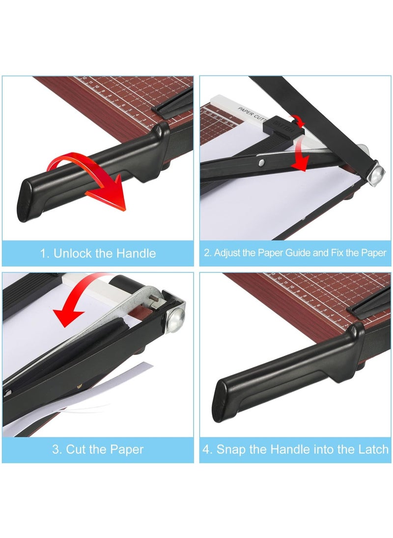 A4 Paper Cutter Paper Guillotine Cutter Cut Cardboard 12x10inch Heavy-duty Metal Base for School,Home,Office Brown - pzsku/Z8511806466FC468B6FFCZ/45/_/1719308336/c2308a1b-b67a-4f5c-953f-6f255cf41ba9