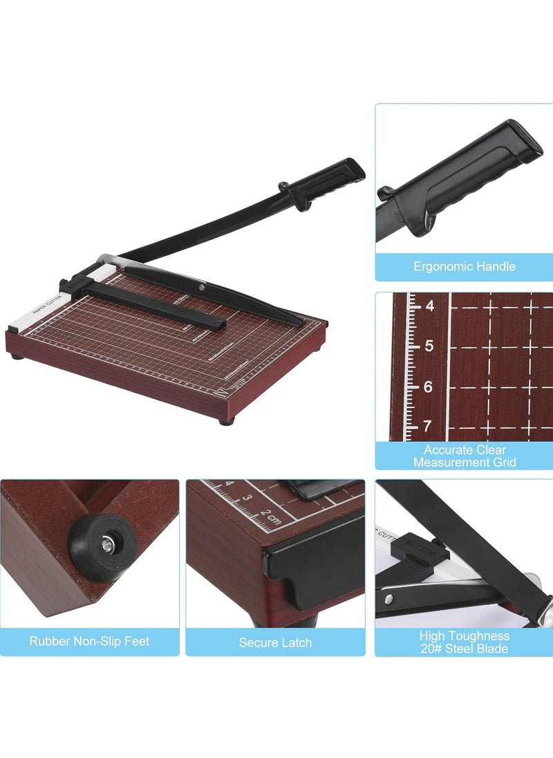 A4 Paper Cutter Paper Guillotine Cutter Cut Cardboard 12x10inch Heavy-duty Metal Base for School,Home,Office Brown - pzsku/Z8511806466FC468B6FFCZ/45/_/1719308377/3add36ff-faa3-4730-8d88-155362bf8f47