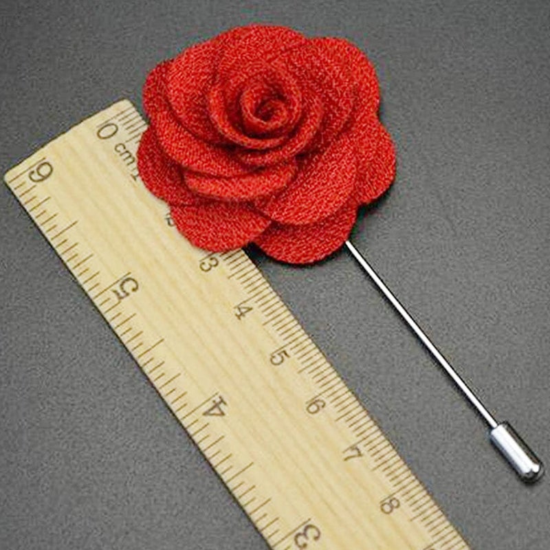Geek-M Men's Lapel Pin Handmade Boutonniere Flower Pin for Suit Wedding Groom Xmas Gift Pack of 12 - Image 5