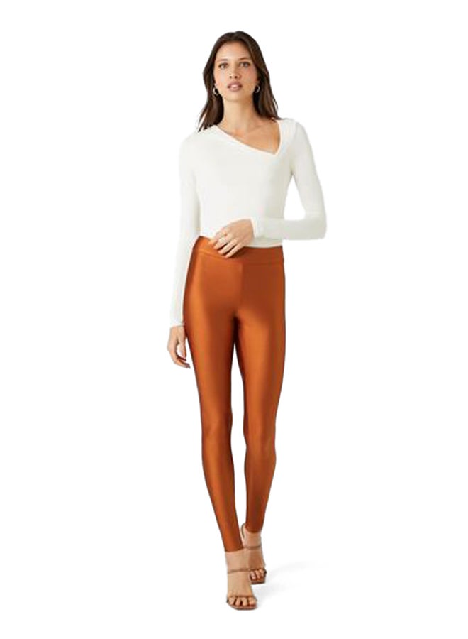 FOREVER 21 High-Shine Mid-Rise Leggings - Image 2