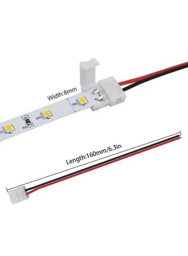 2 Pin 8mm LED Strip Connector 5Pcs Solderless For 3528 2835 Flexible Light - Image 3