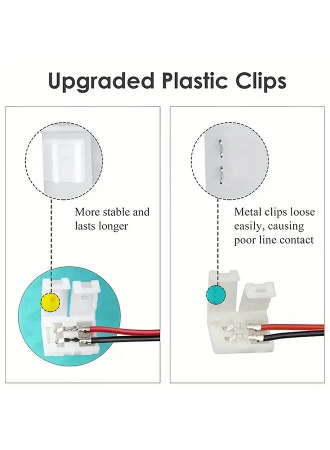 2 Pin 8mm LED Strip Connector 5Pcs Solderless For 3528 2835 Flexible Light - Image 4