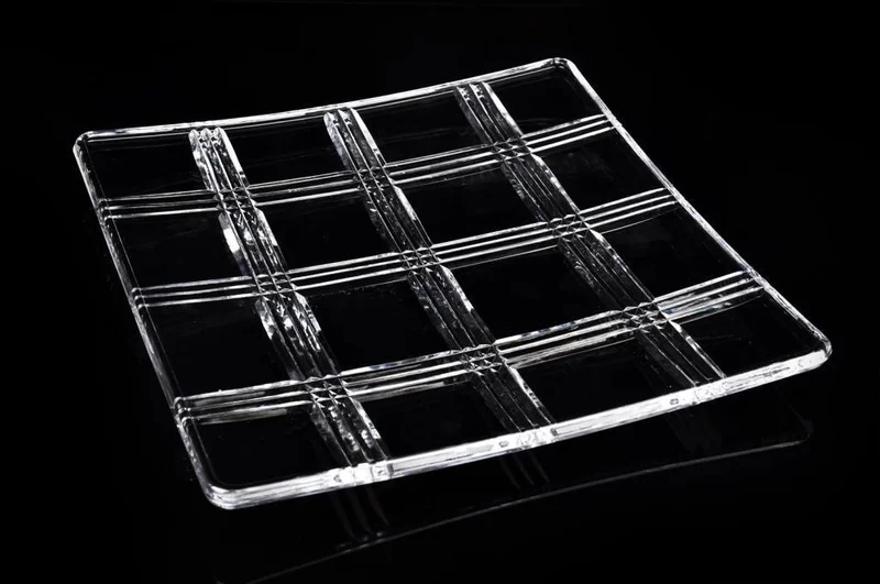 ميكاسا مور Square Set of 2 Glass Plates 28X28X2CM