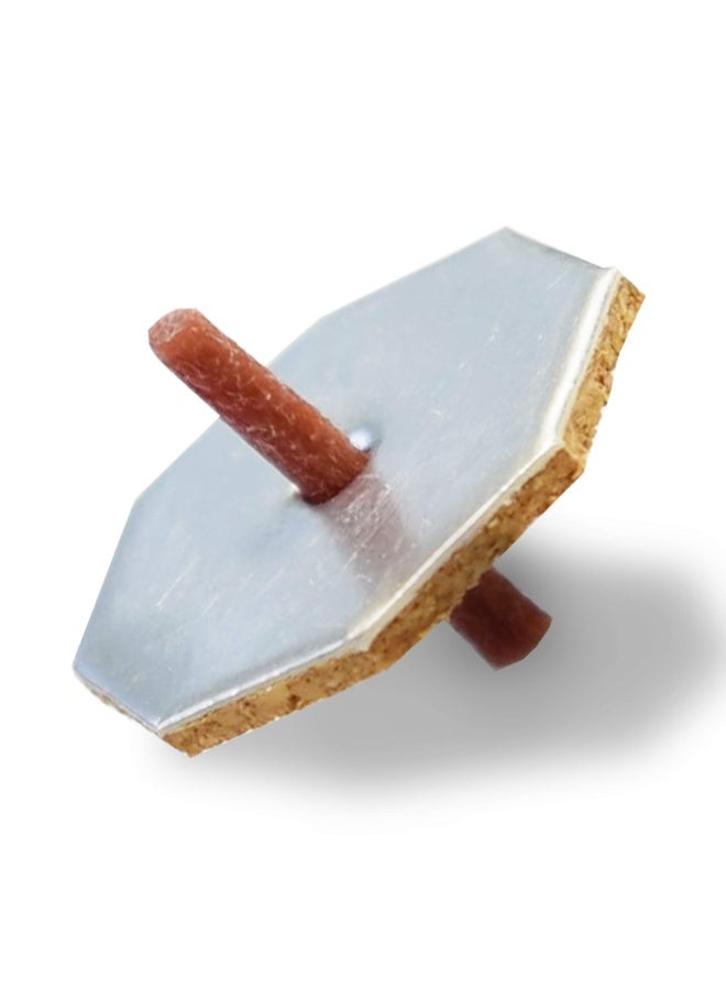 Ner Mitzvah Octagon Shaped Floating Replacement Candle Wicks - Floating Oil Wicks - 1 Pack of 50 Pcs - Image 3