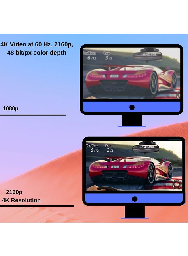 HP كابل برو HDMI معدني فائق السرعة أسود - Image 5